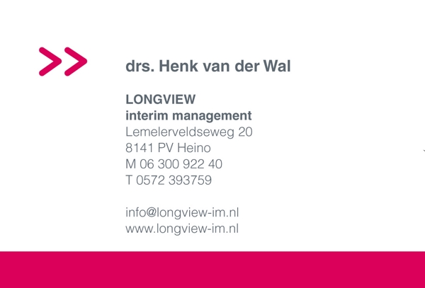 Visitekaartje Henk van der Wal