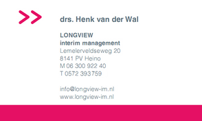 Visitekaartje Henk van der Wal
